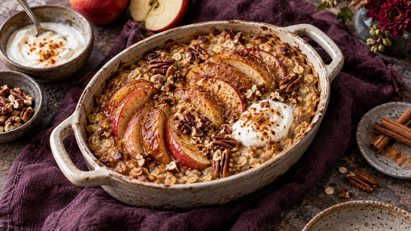 Apple Cinnamon Baked Oats