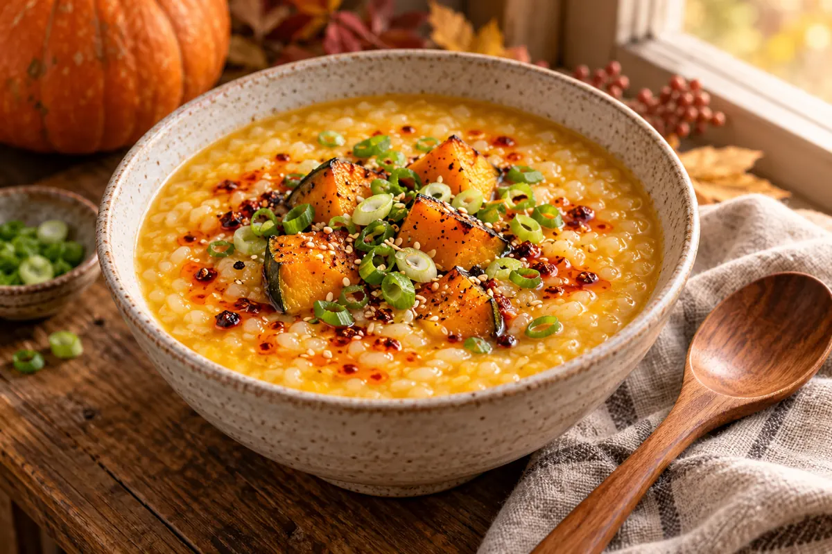 Pumpkin & Miso Congee for Cozy Autumn Mornings