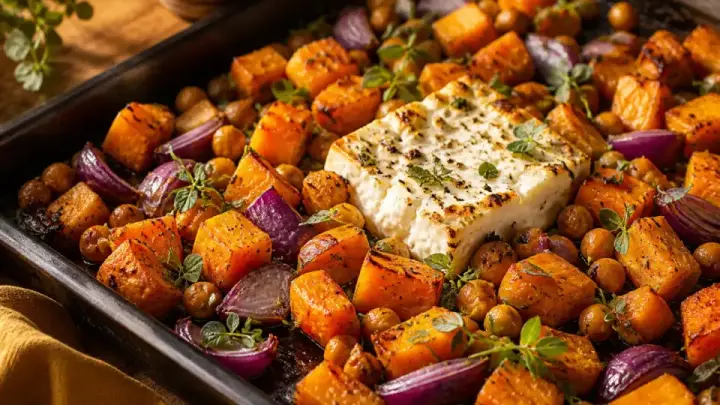 Squash and Feta Traybake