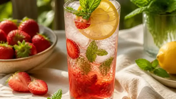 Strawberry Mint Soda